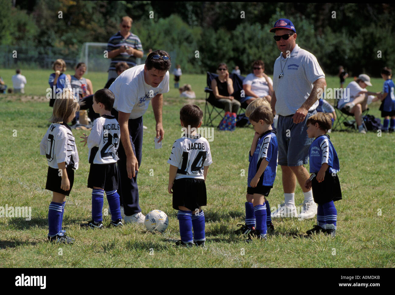 young soccer players learn fundamentals Stock Photo Alamy