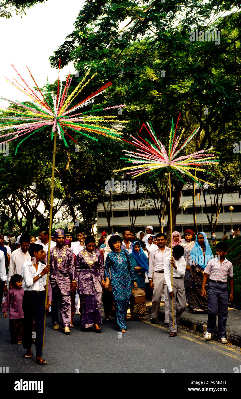 Malaysia Wedding Procession Going To Grooms House Stock Photo