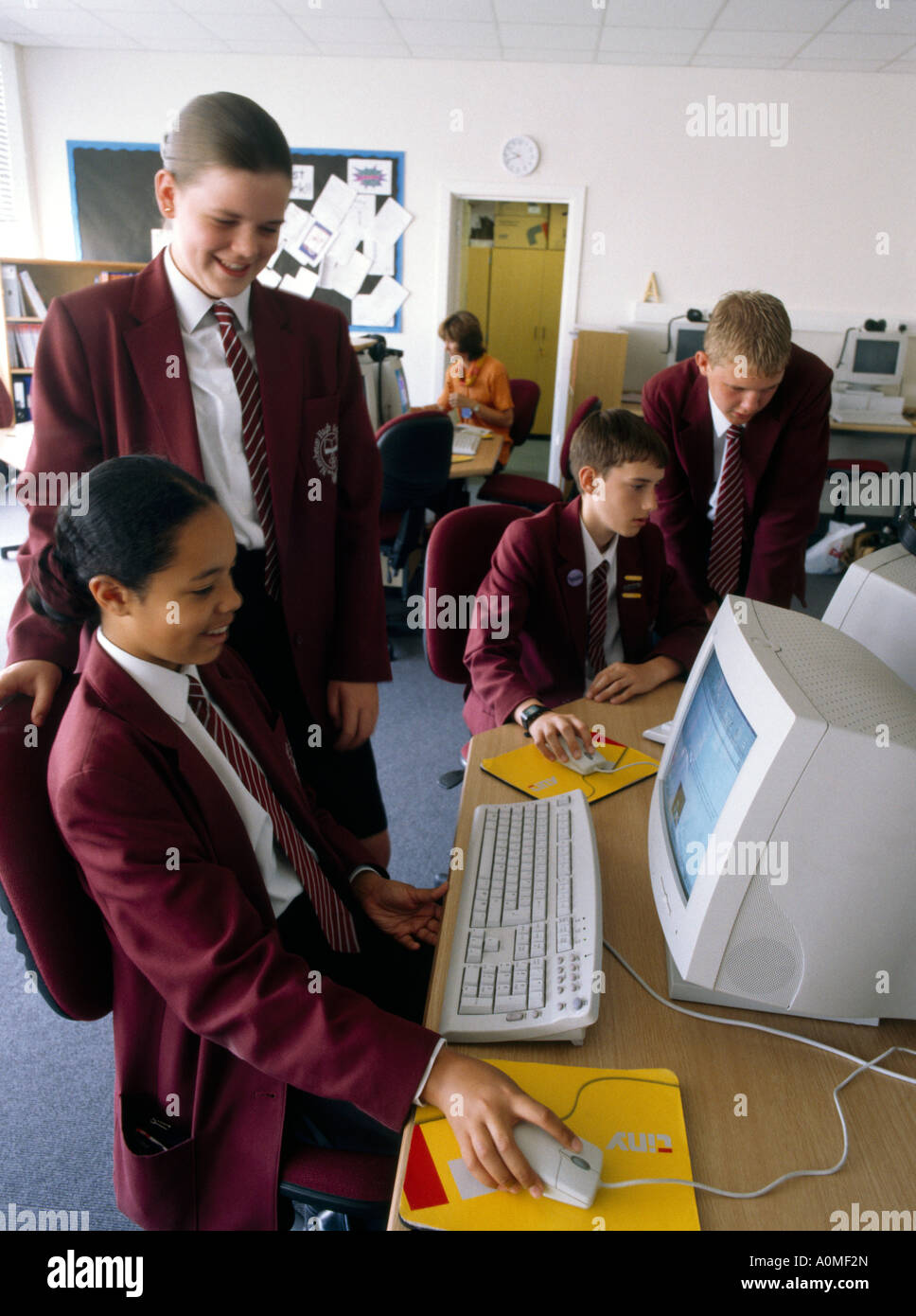 High School Computer Class Stock Photo - Alamy