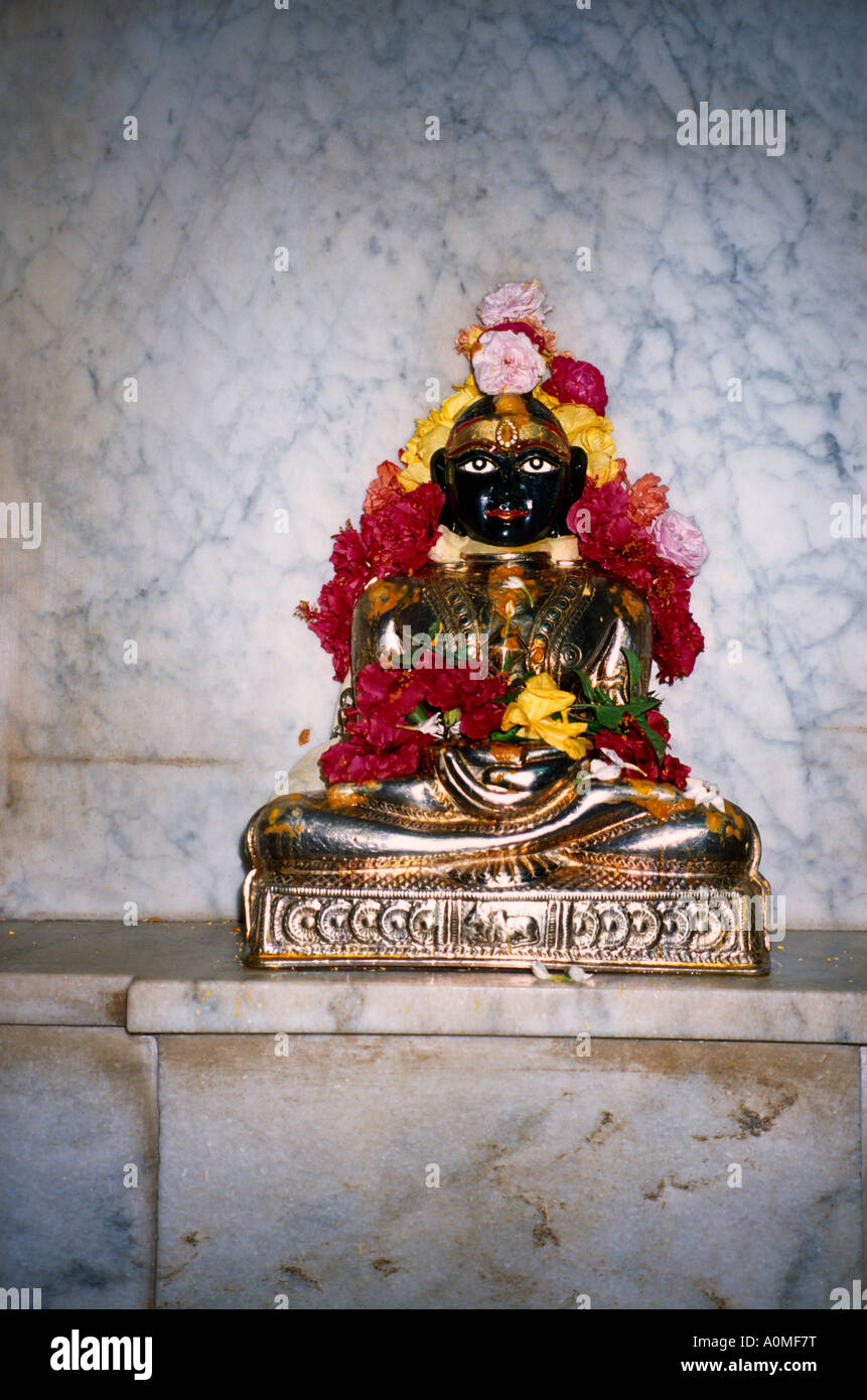 Mumbai  India Adishwarji Jain Temple Idol Stock Photo