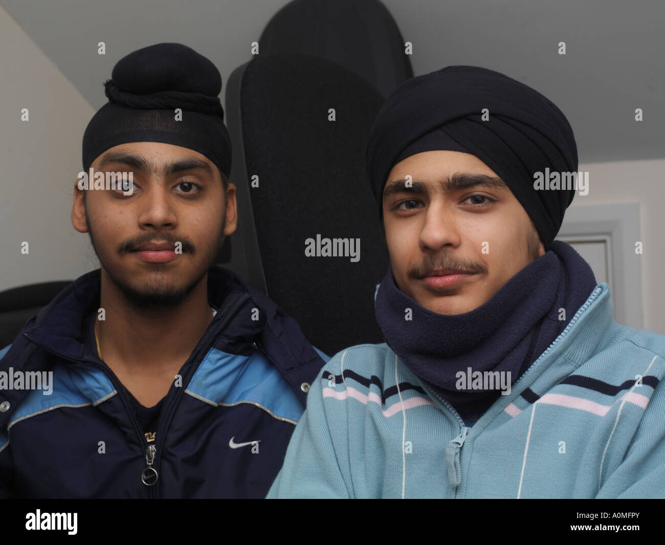 Khalsa Centre Tooting London England Sikh Boys Stock Photo