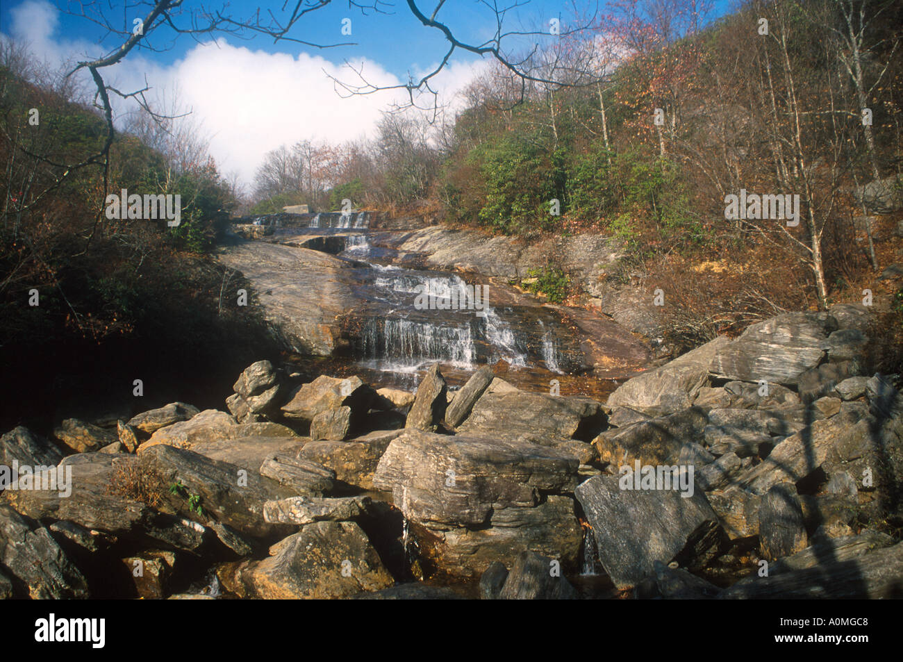 Tennessee Graveyards Fields Lower Falls Appalachian Mountains USA Stock Photo