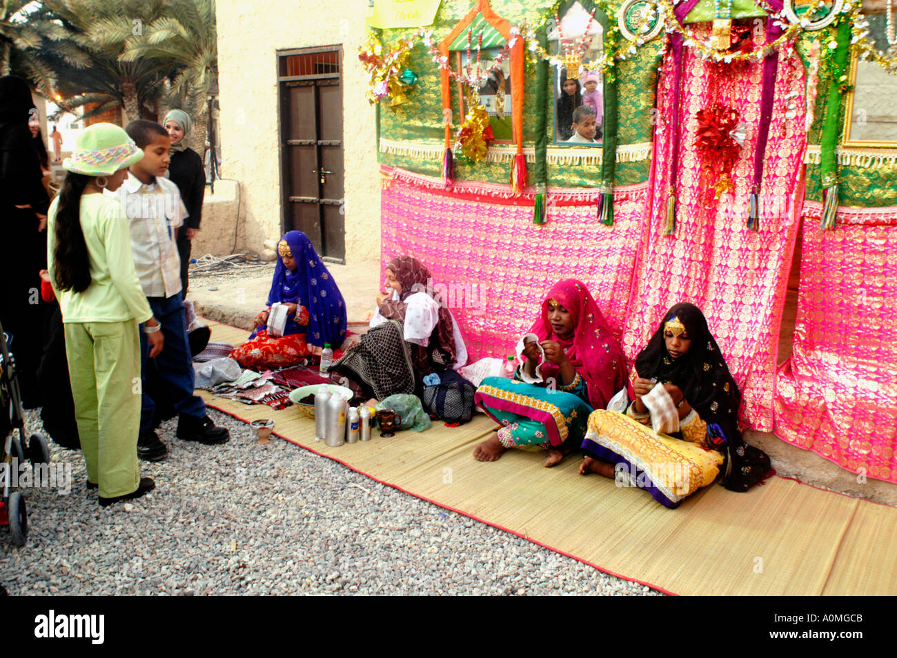 Oman. Muscat. The annual Muscat Festival. Omani villagers come to Stock