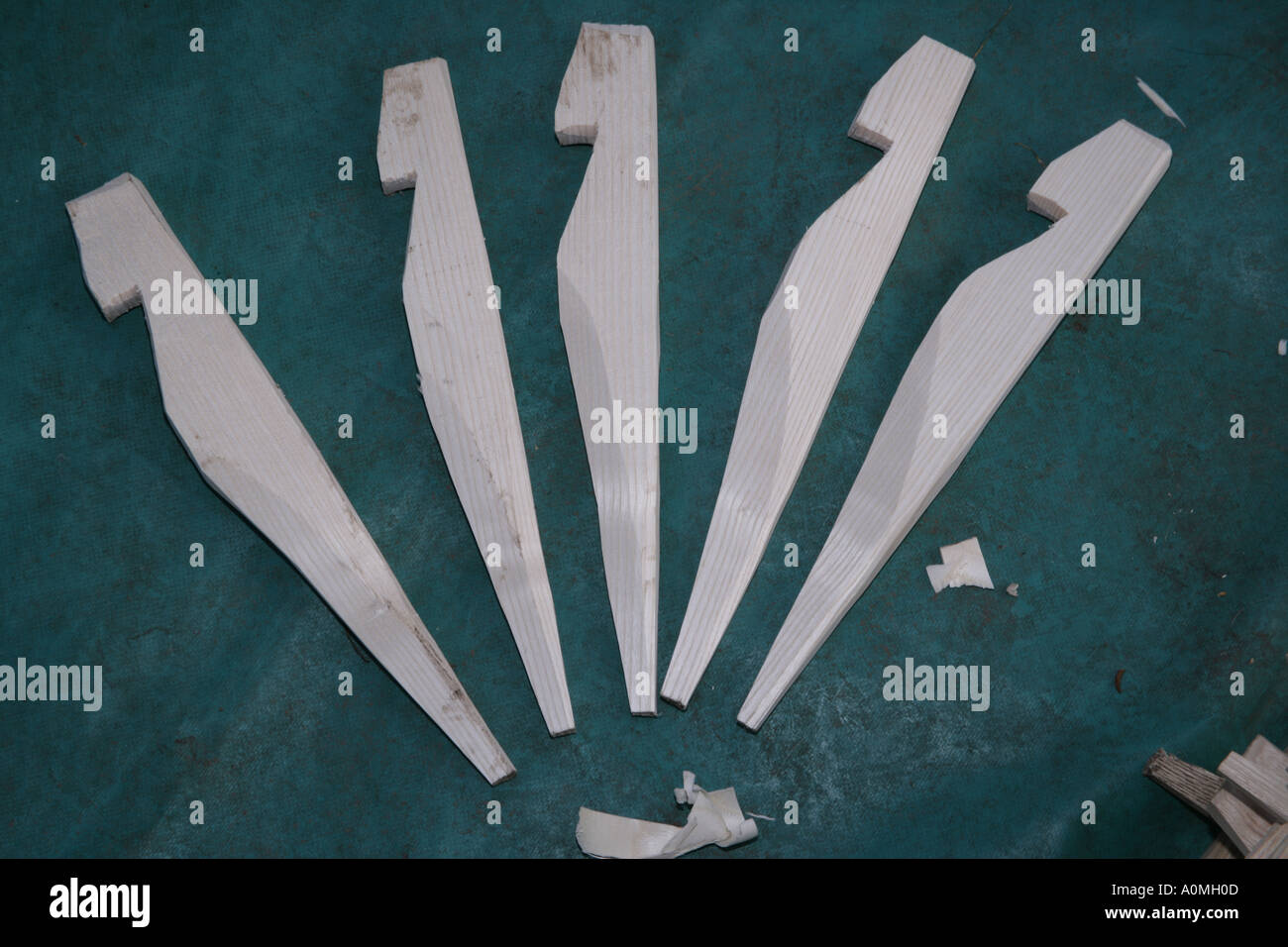 Wooden tent pegs Stock Photo Alamy