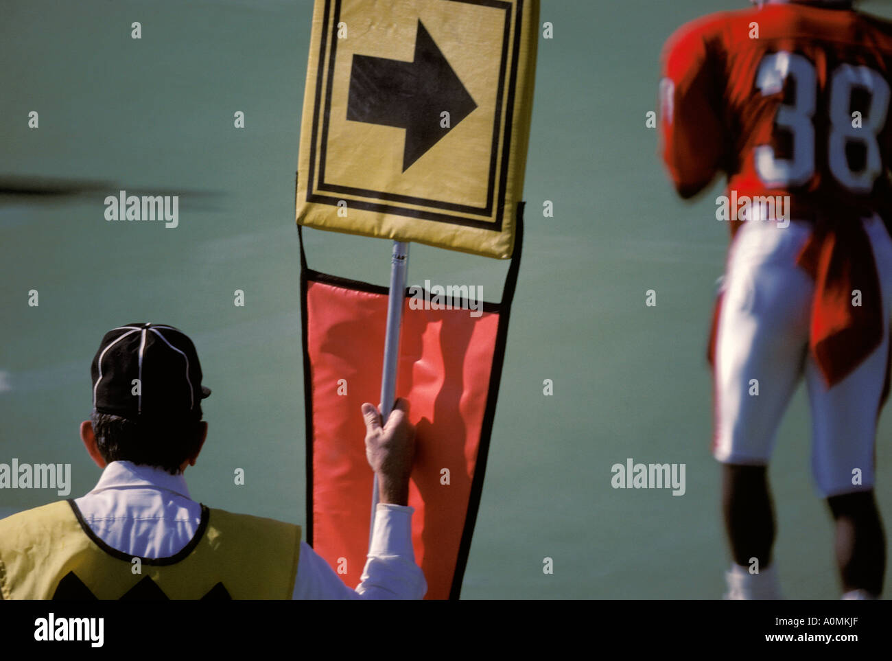 college football lineman referee officials Stock Photo Alamy