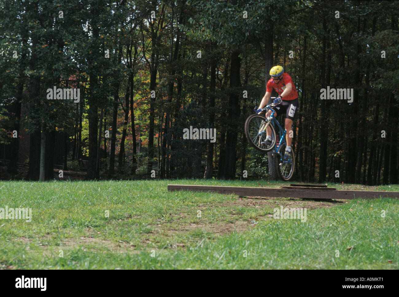 mountain sport off road bicycle riding park landscape wheelies tricks