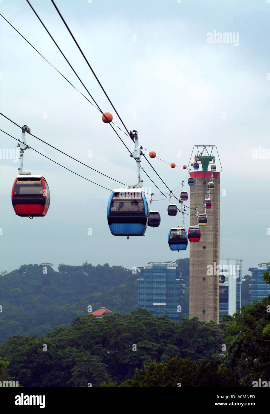 Singapore cable car to Sentosa Island, singapore, photo by Bruce Miller
