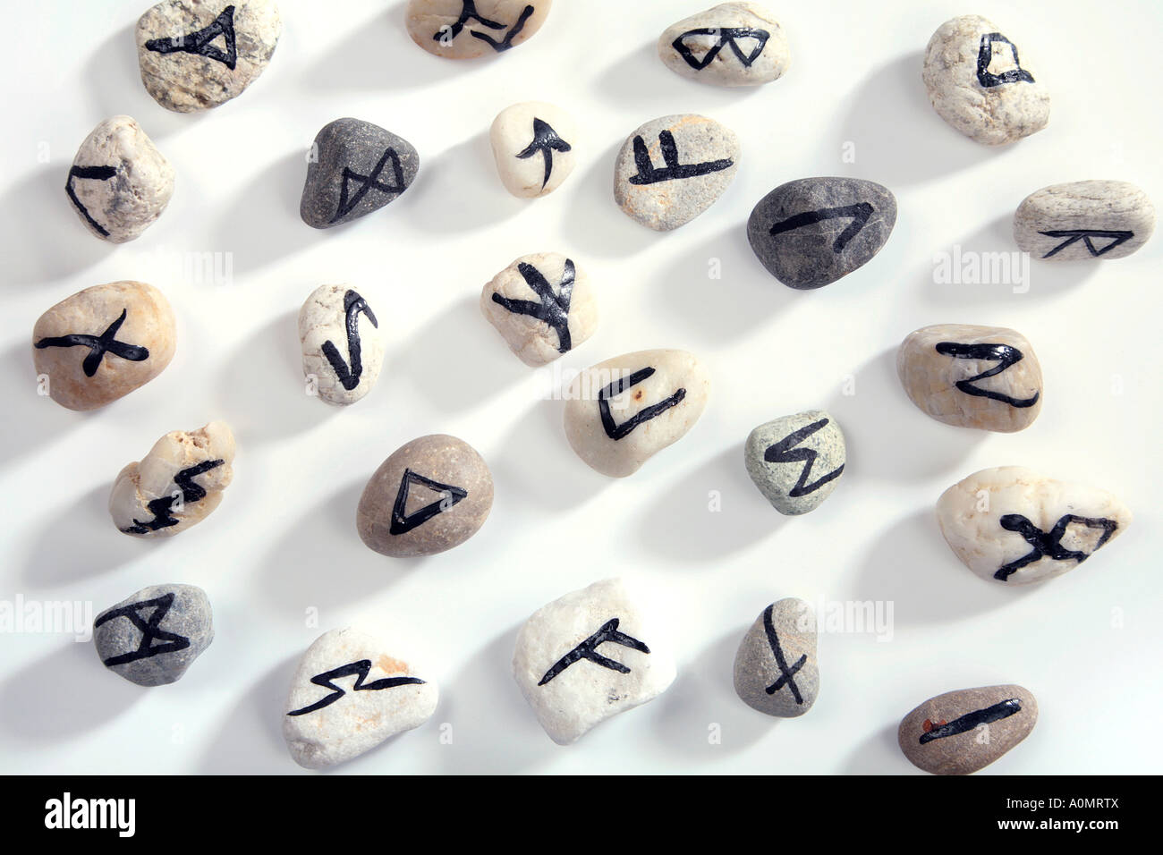 runes runic stones Runensteine Stock Photo
