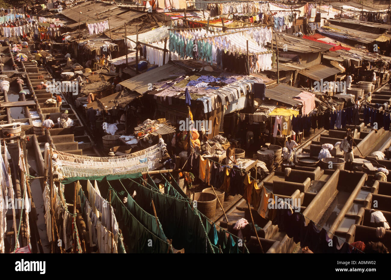 Mahalaxmi Dhobi Ghat Bombay Mumbai India Stock Photo