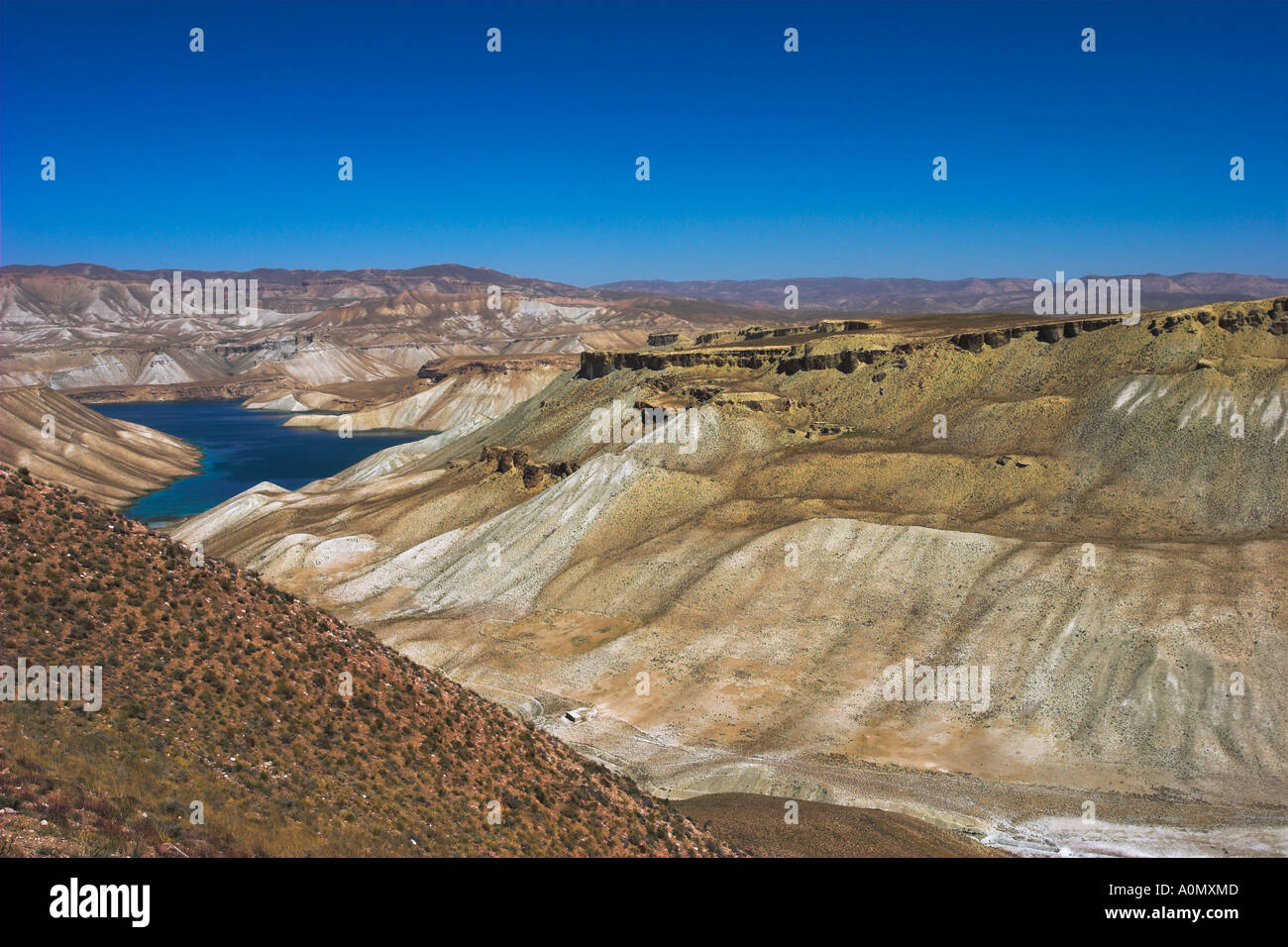 AFGHANISTAN Band E Amir Dam of the King crater Lakes Band I Zulfiqar the main lake Stock Photo