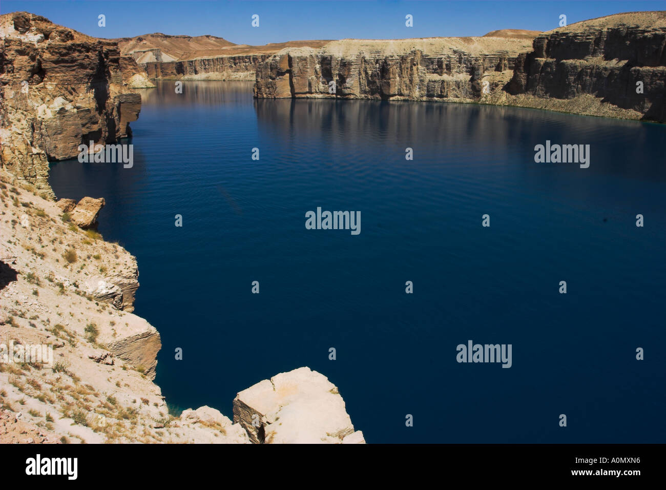 AFGHANISTAN Band E Amir Dam of the King crater Lakes Band I Zulfiqar the main lake Stock Photo