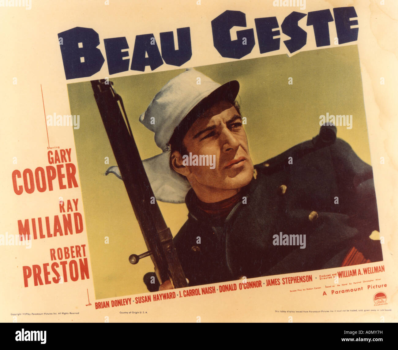 BEAU GESTE 1939 Paramount film with Gary Cooper Stock Photo