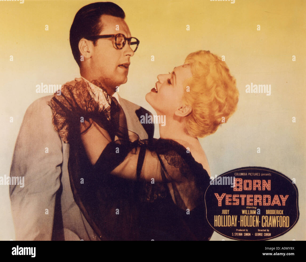 BORN YESTERDAY 1950 Columbia film with William Holden and Judy Holliday Stock Photo