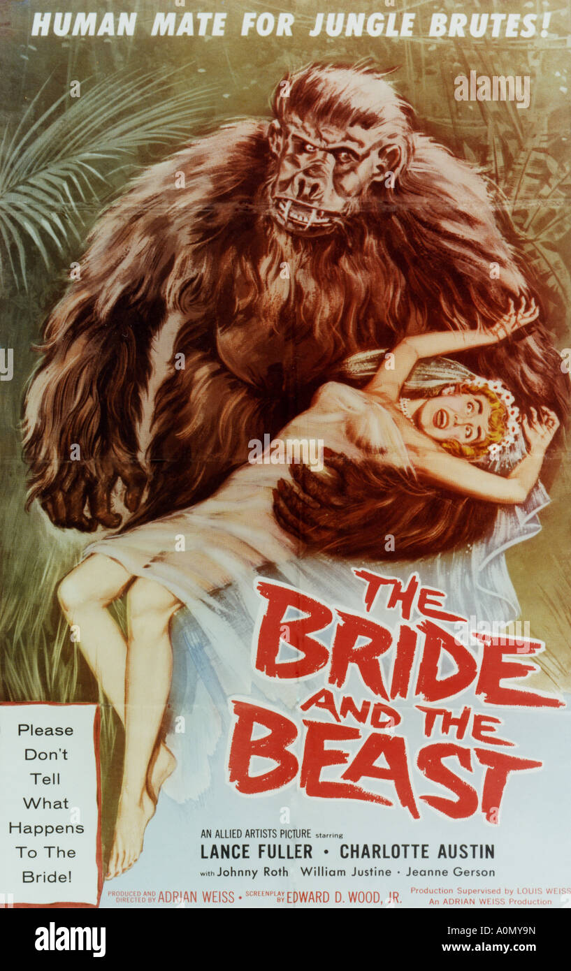 BRIDE AND THE BEAST Poster for 1958 Allied Artists horror film Stock Photo