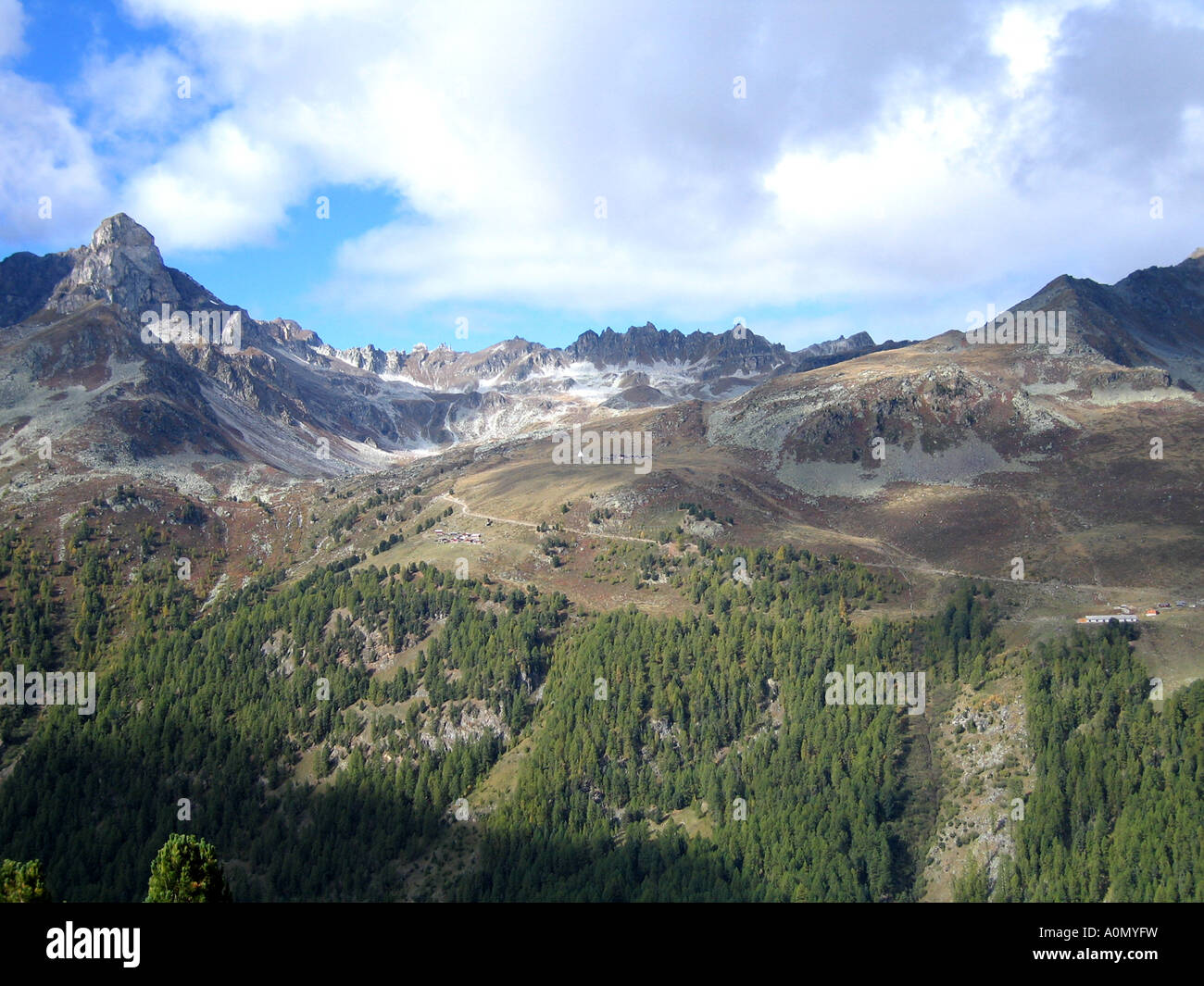 ALPINE scenery on the Walker's Haute Route trek from Chamonix, France to  Zermatt, Switzerland. Photo David Gale Stock Photo - Alamy