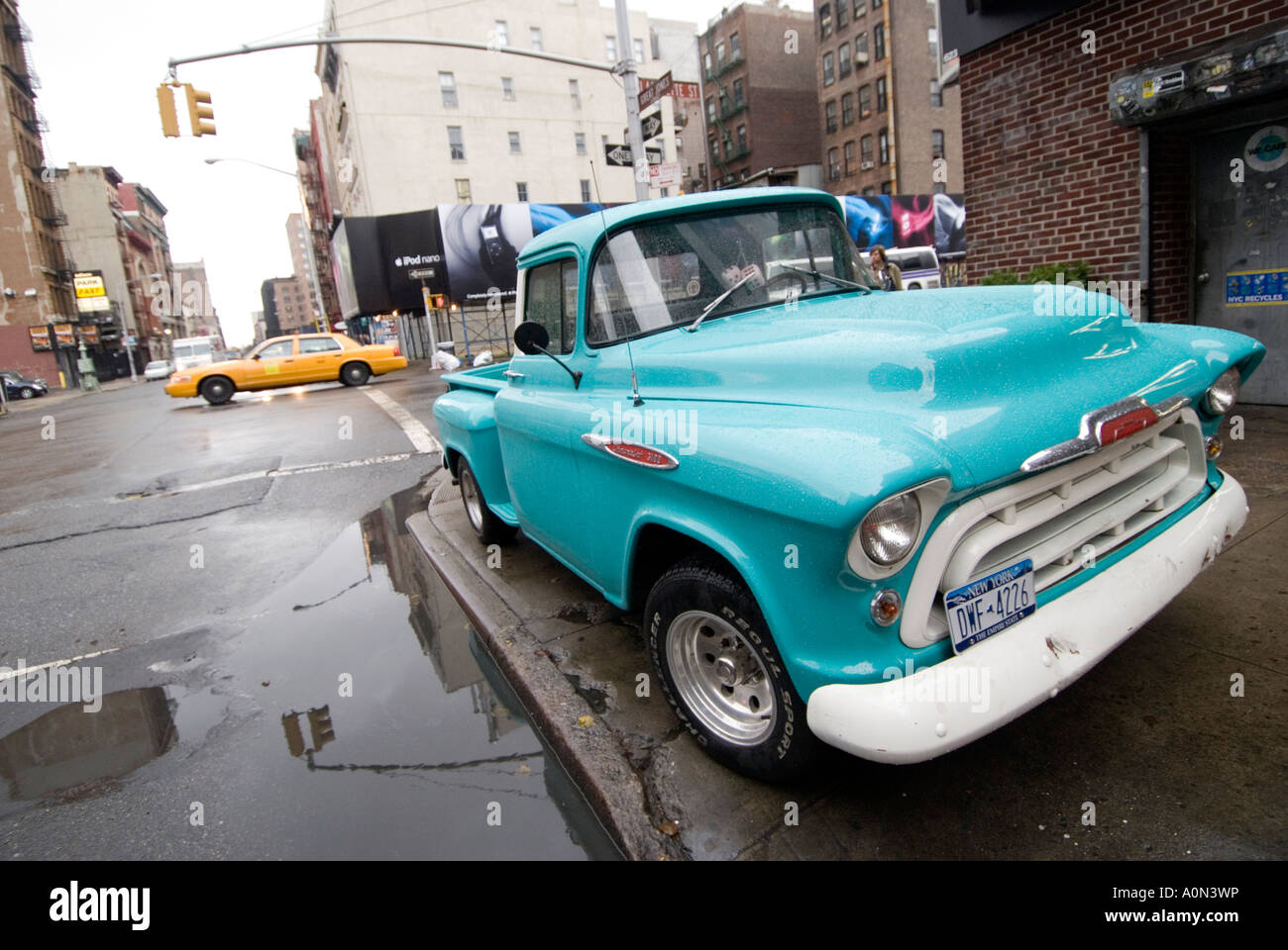 1957 Chevroliet pick up truck on the lower east side of Manhattan New York USA Stock Photo