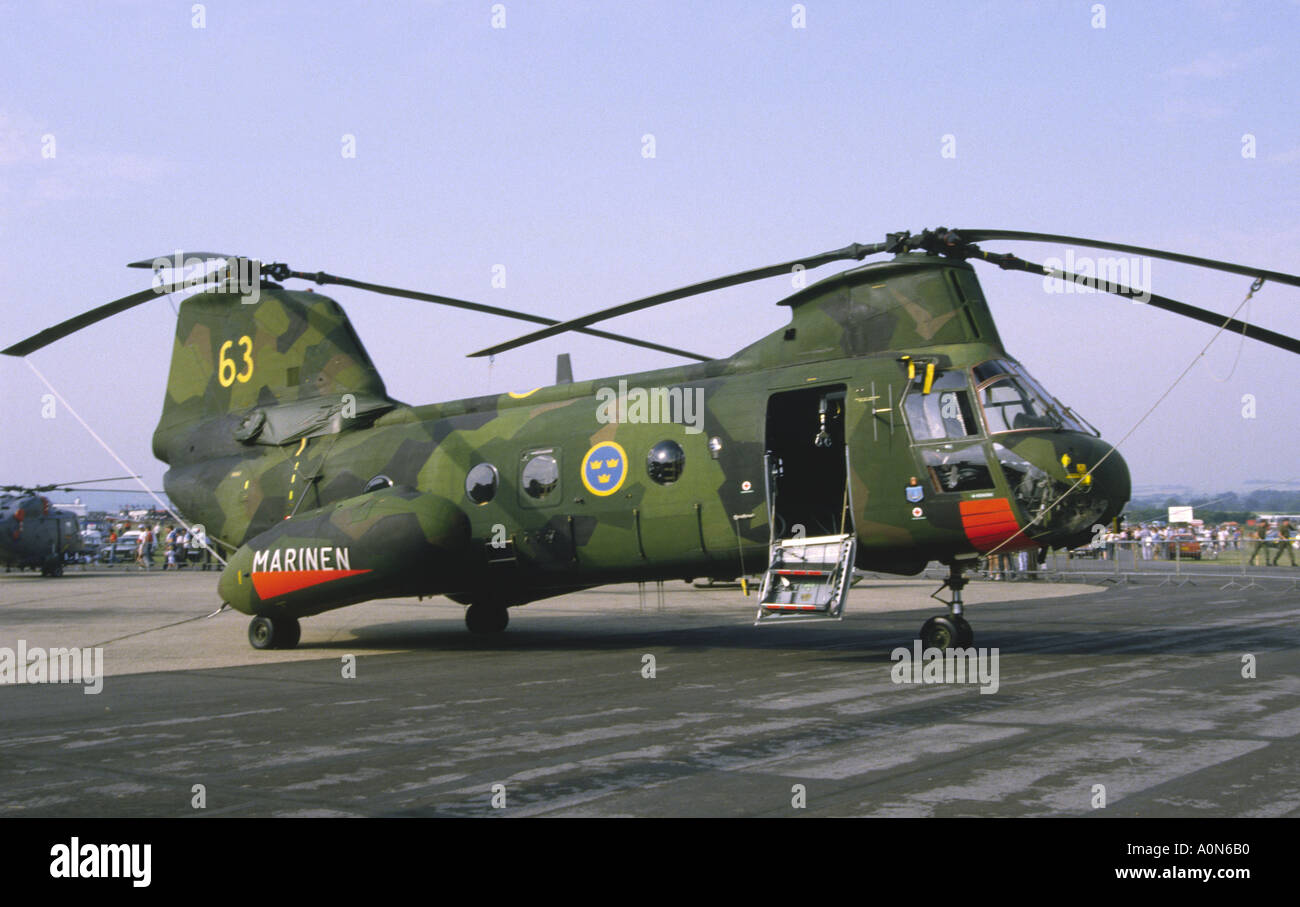 Boeing Vertol 107 Helicopter Swedish Air Force Middle Wallop Airshow ...