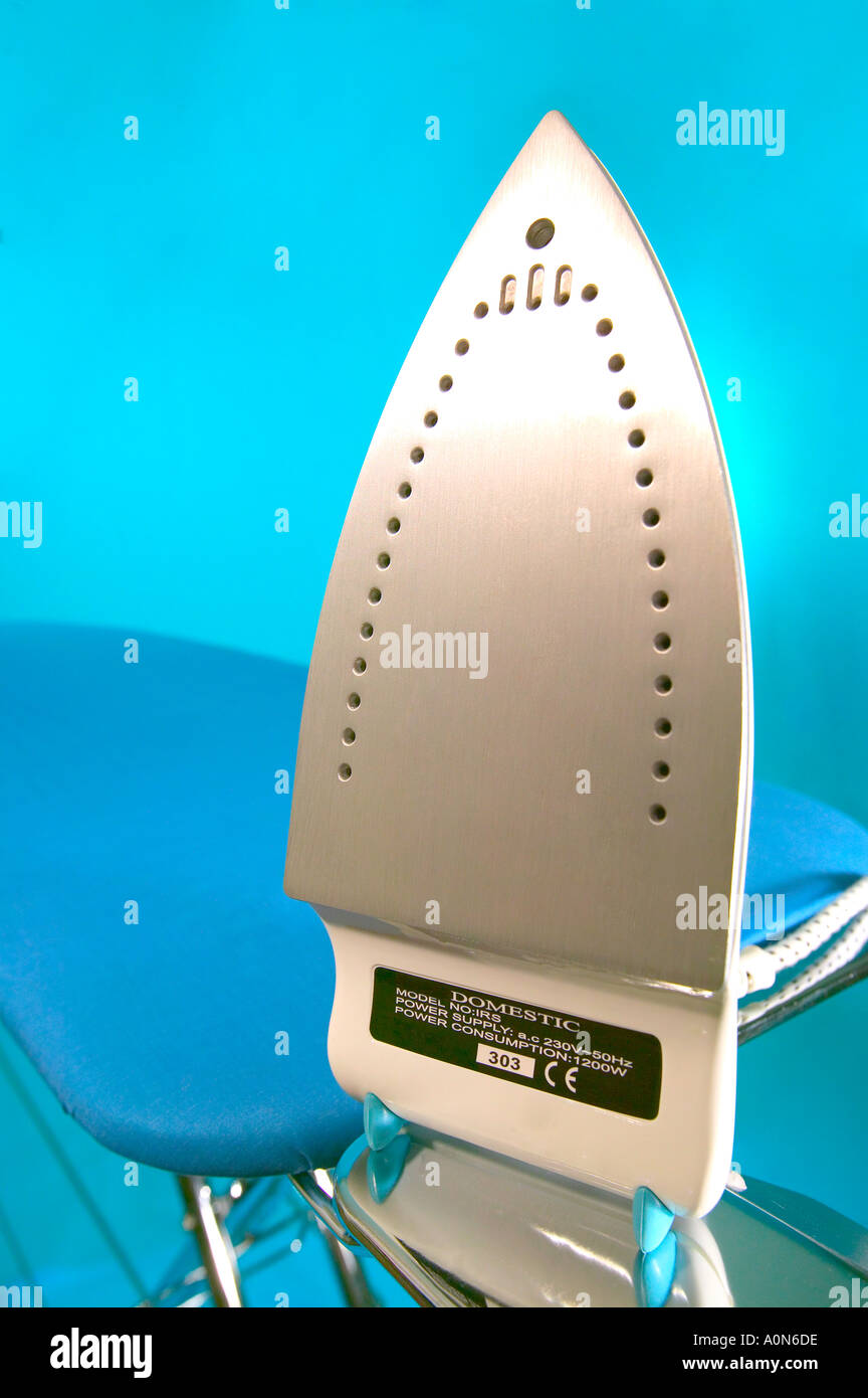 Iron and ironing board Stock Photo Alamy