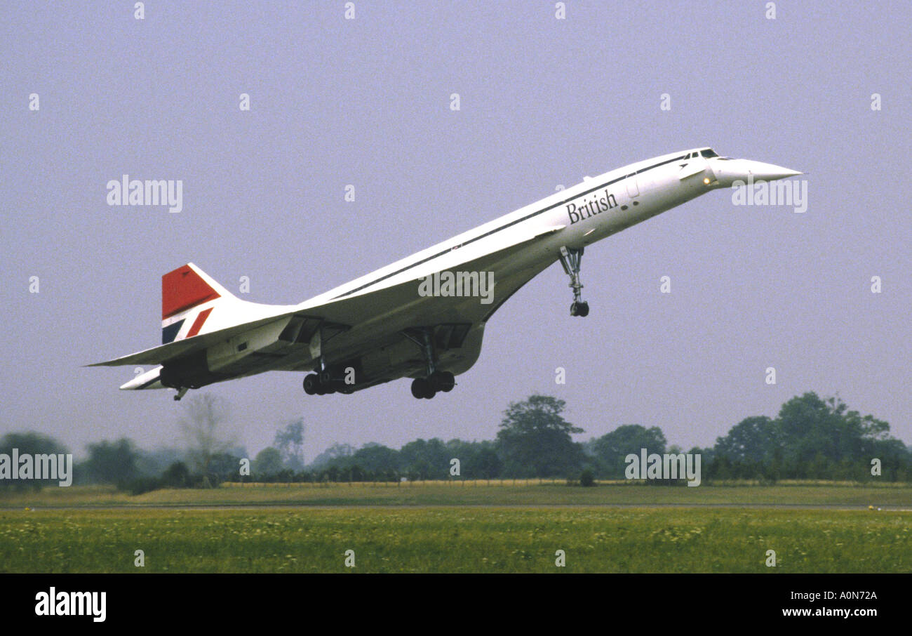 Concorde plane british airways hi-res stock photography and