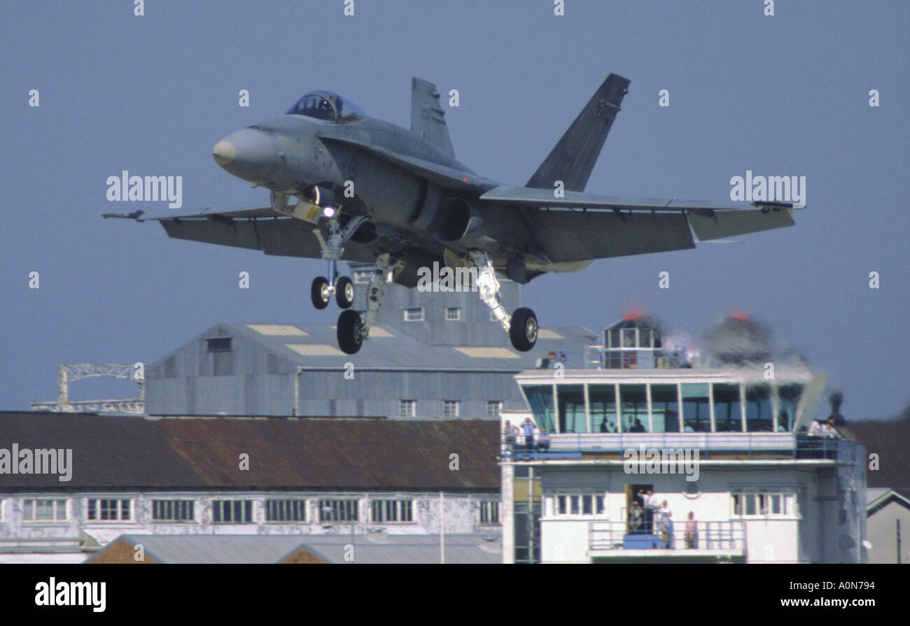 McDonnell Douglas CF18A Hornet Canadian Air Force Landing Farnborough ...