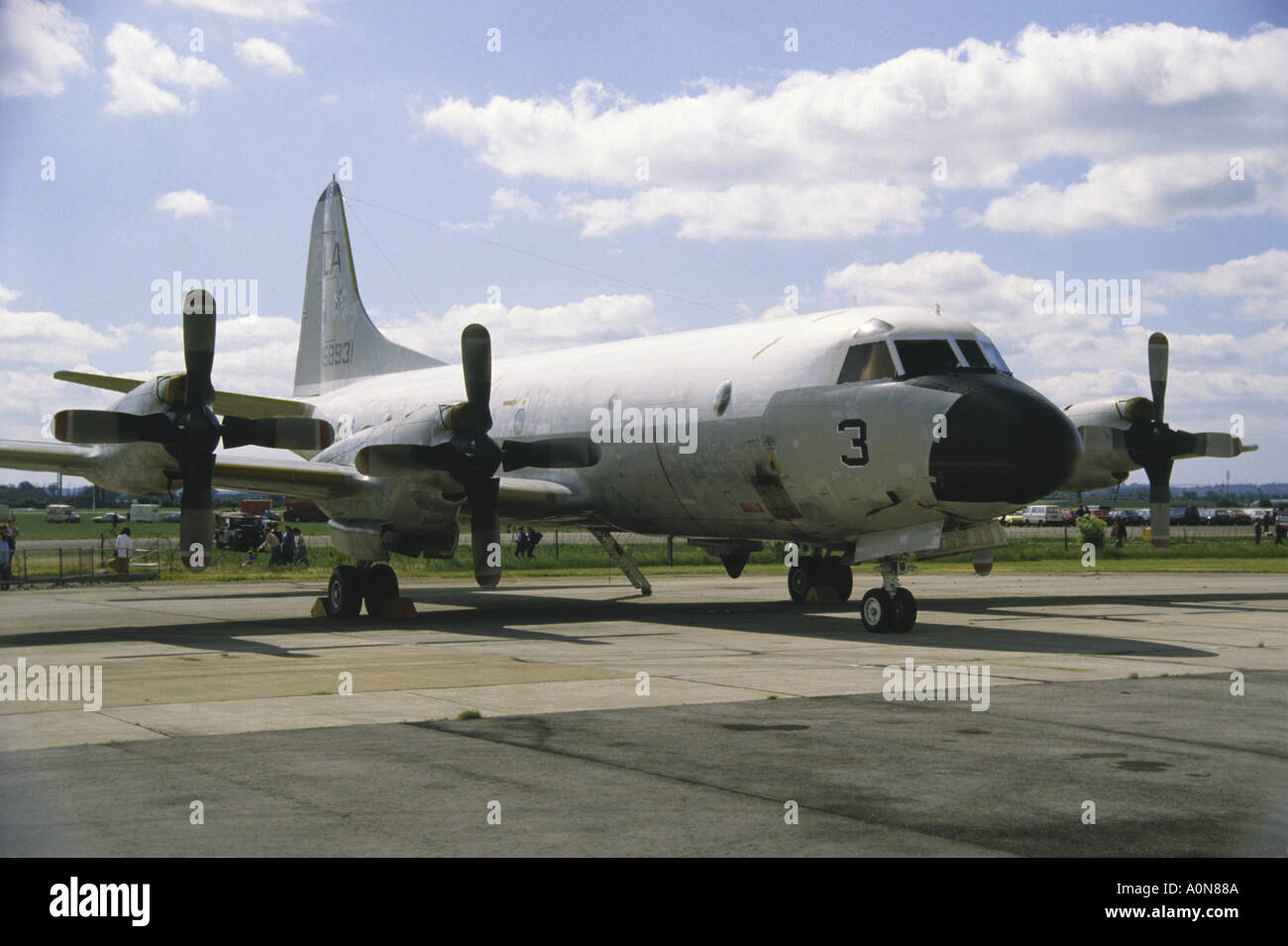 Lockheed P-3C Orion US Navy Brize Norton Airshow Stock Photo