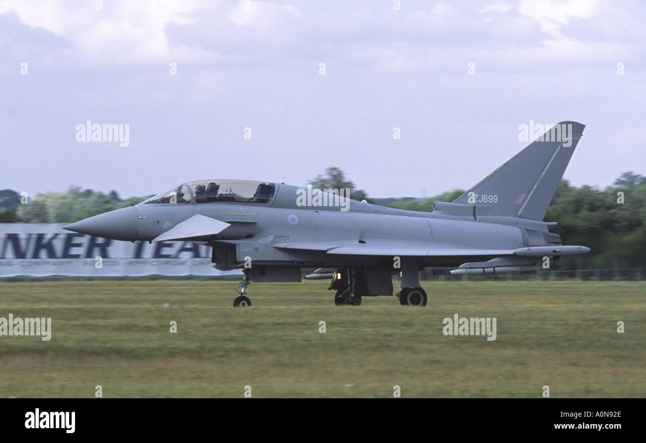 Typhoon Eurofighter RAF Taxiing Fairford RIAT Air Tattoo Stock Photo