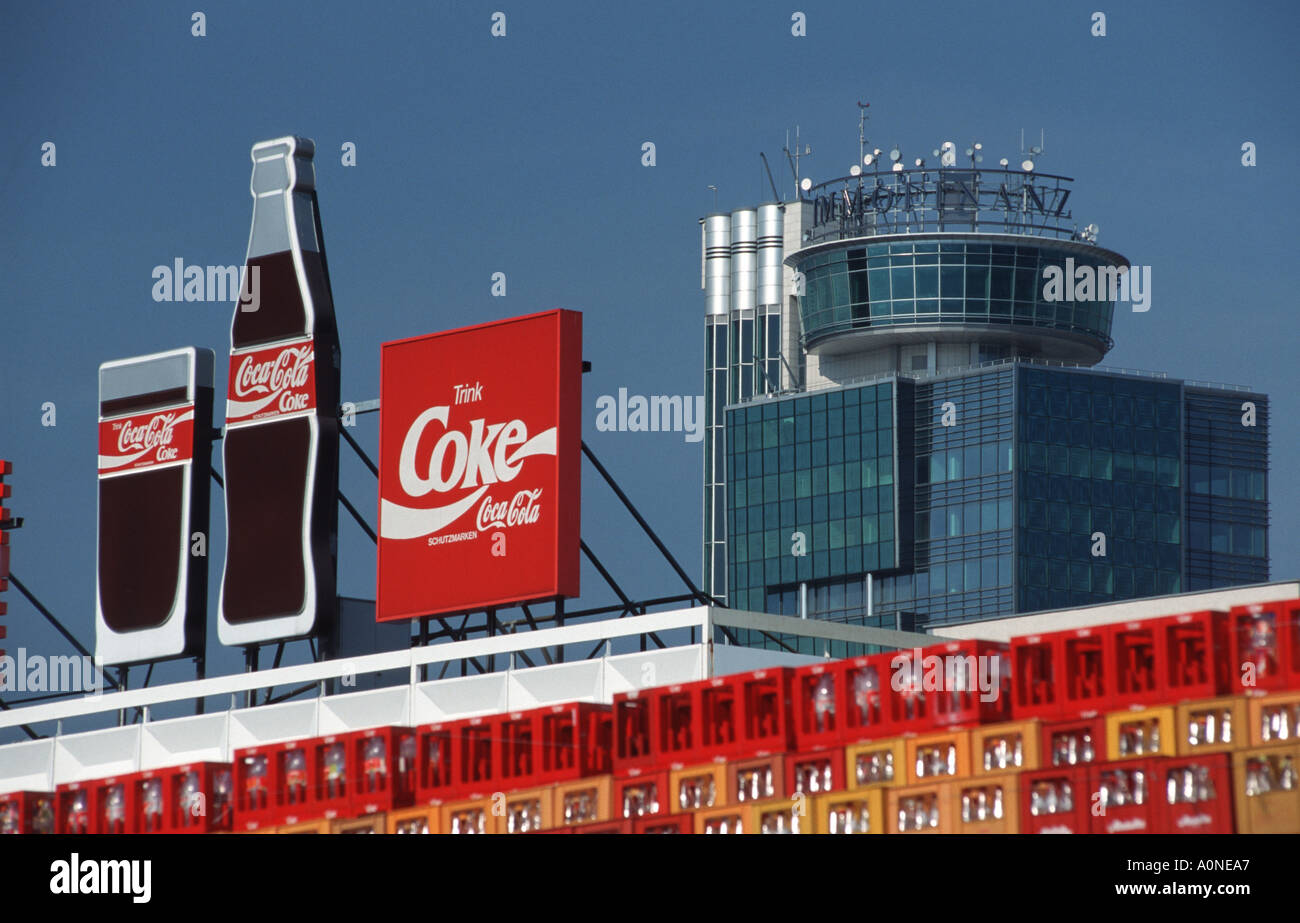 Business Center Vienna, storage of Coca Cola Stock Photo