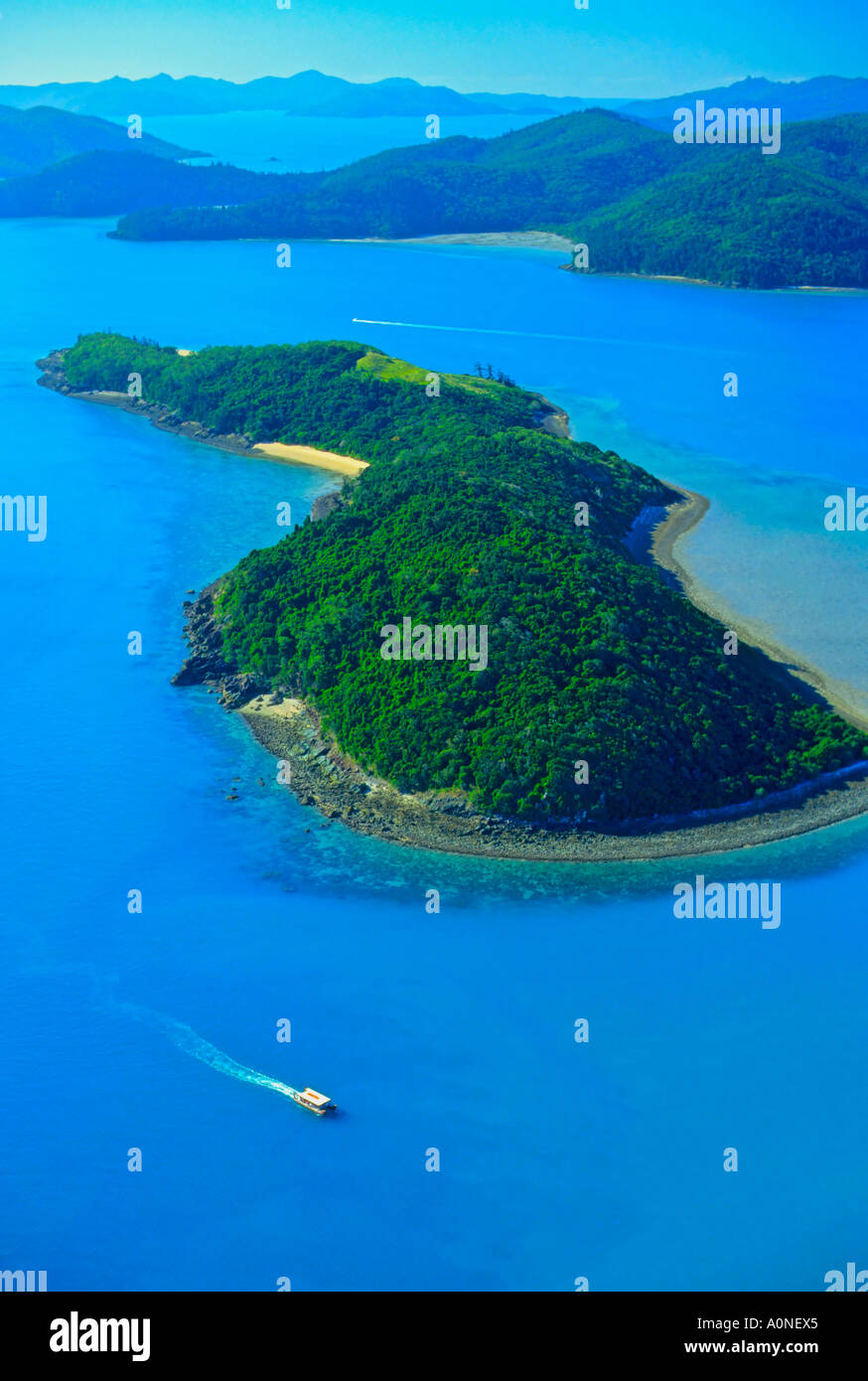Island in Whitsunday Island group Queensland Australia Stock Photo Alamy