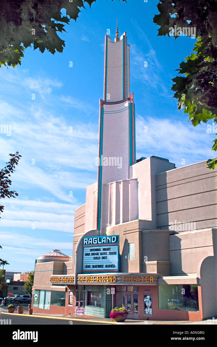 Old restored 1950 s style Ross Ragland movie theatre in Klamath falls