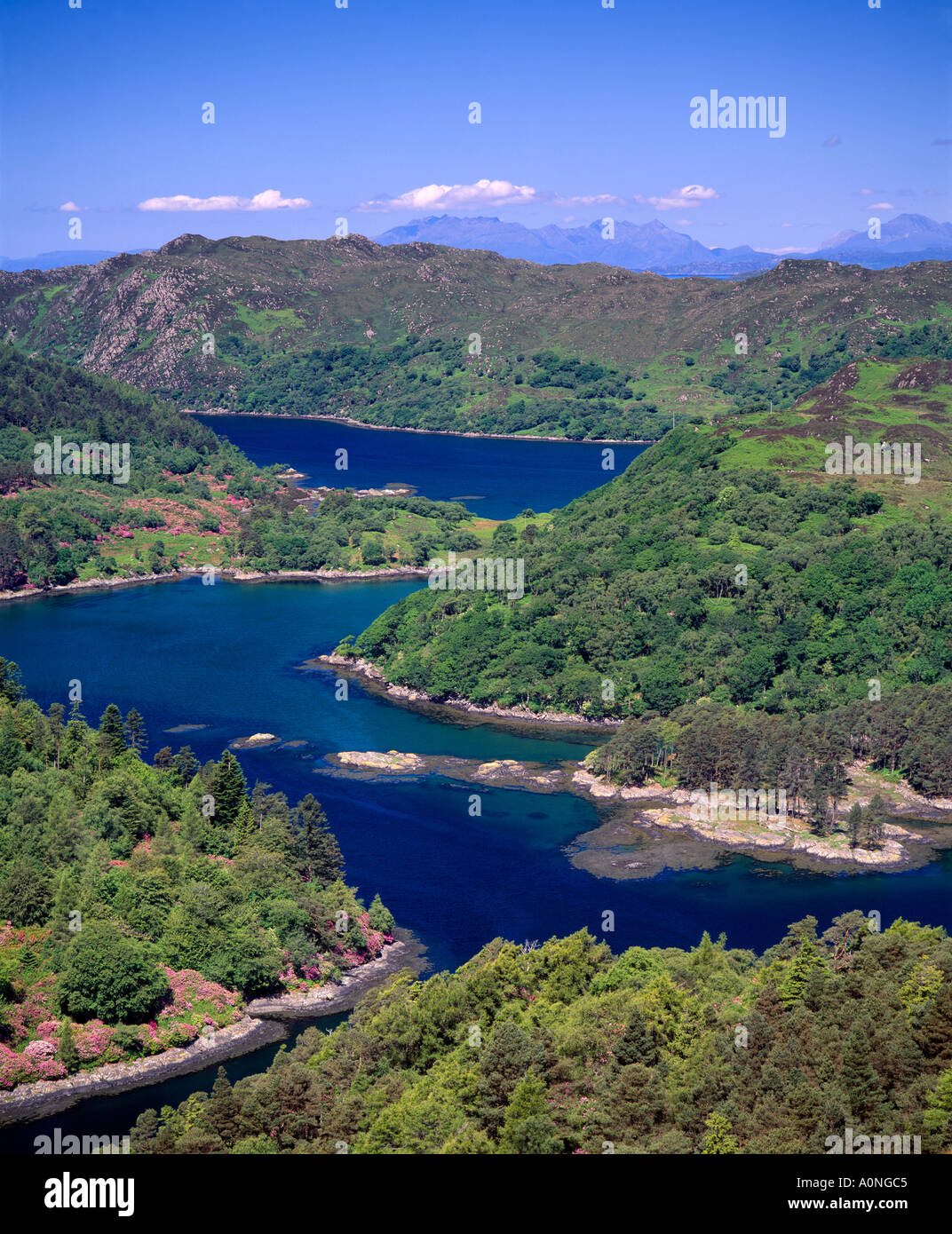 View to the Isle of Skye across Loch Moidart, Moidart, Highland