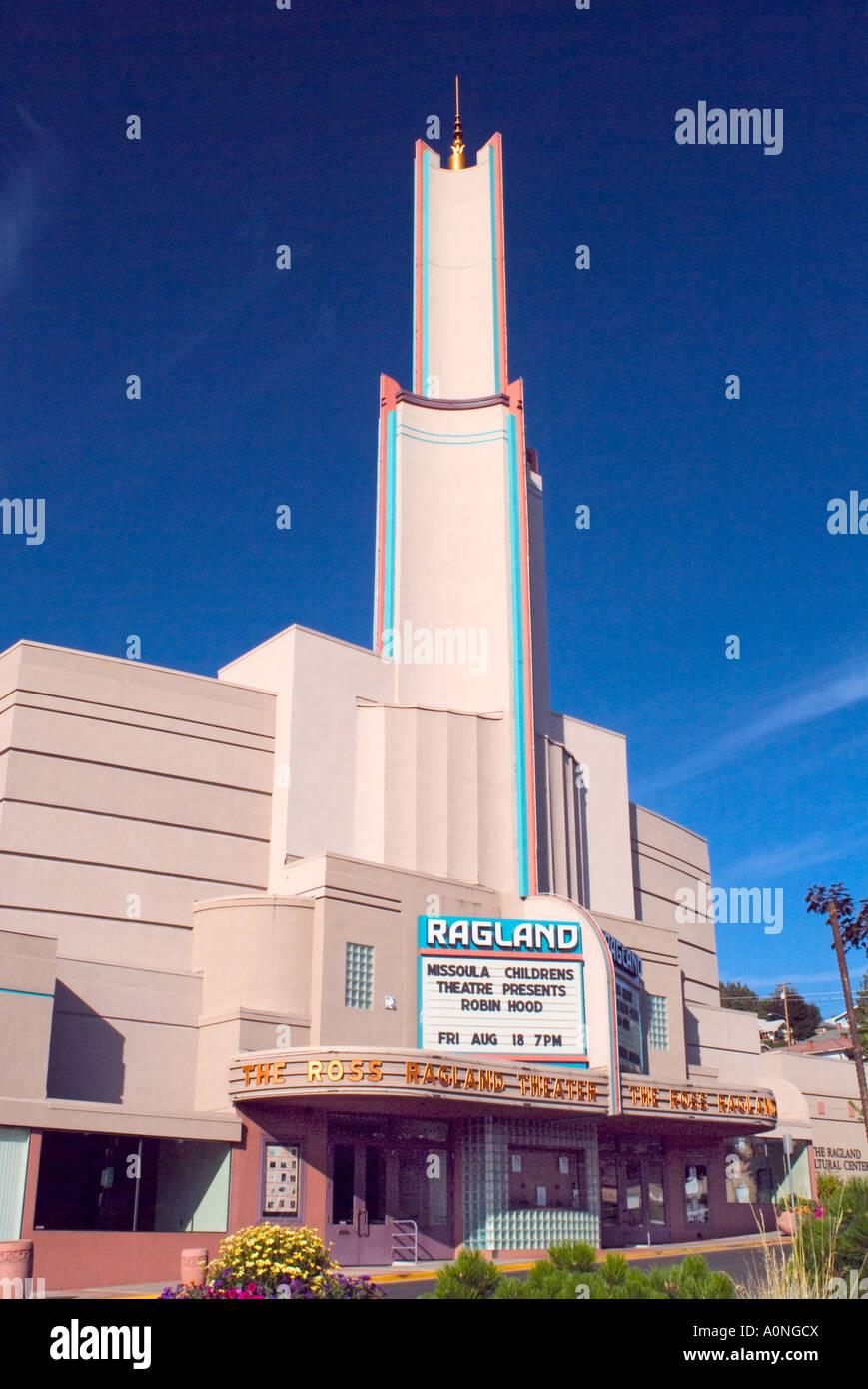 Old restored 1950 s style Ross Ragland movie theatre in Klamath falls