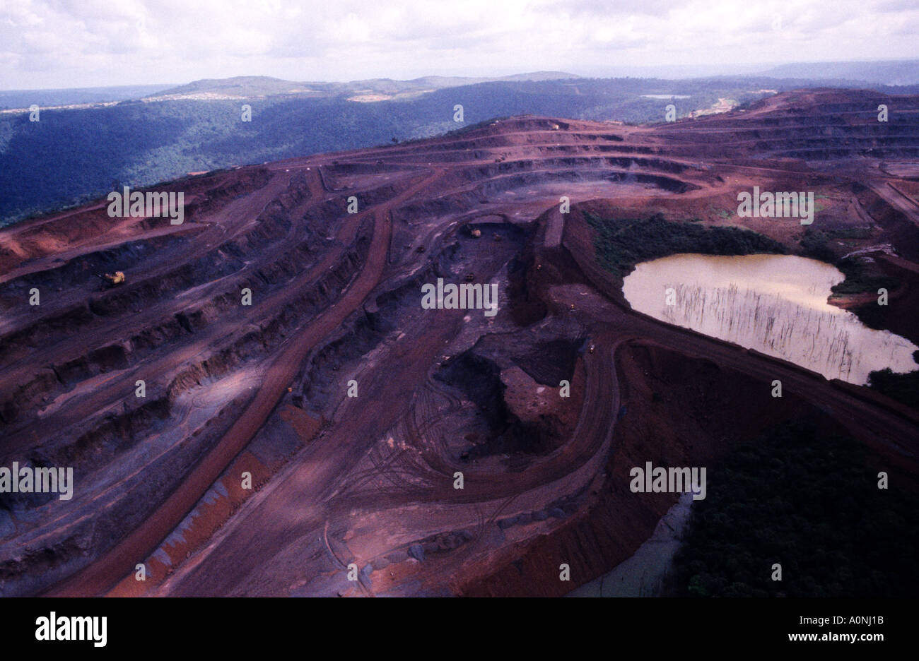 Carajas, Brazil. Huge opencast iron ore mine - largest in the world ...