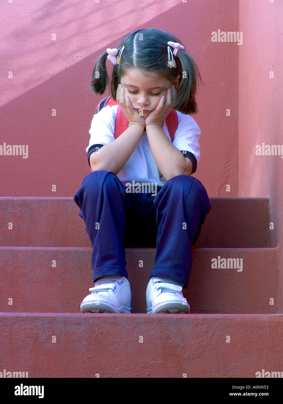 KINDERGARTEN 45 years sad nervous worried anxious infant schoolgirl