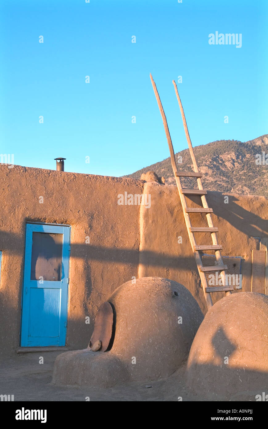 Native American Indian home on reservation in New Mexico, USA Stock