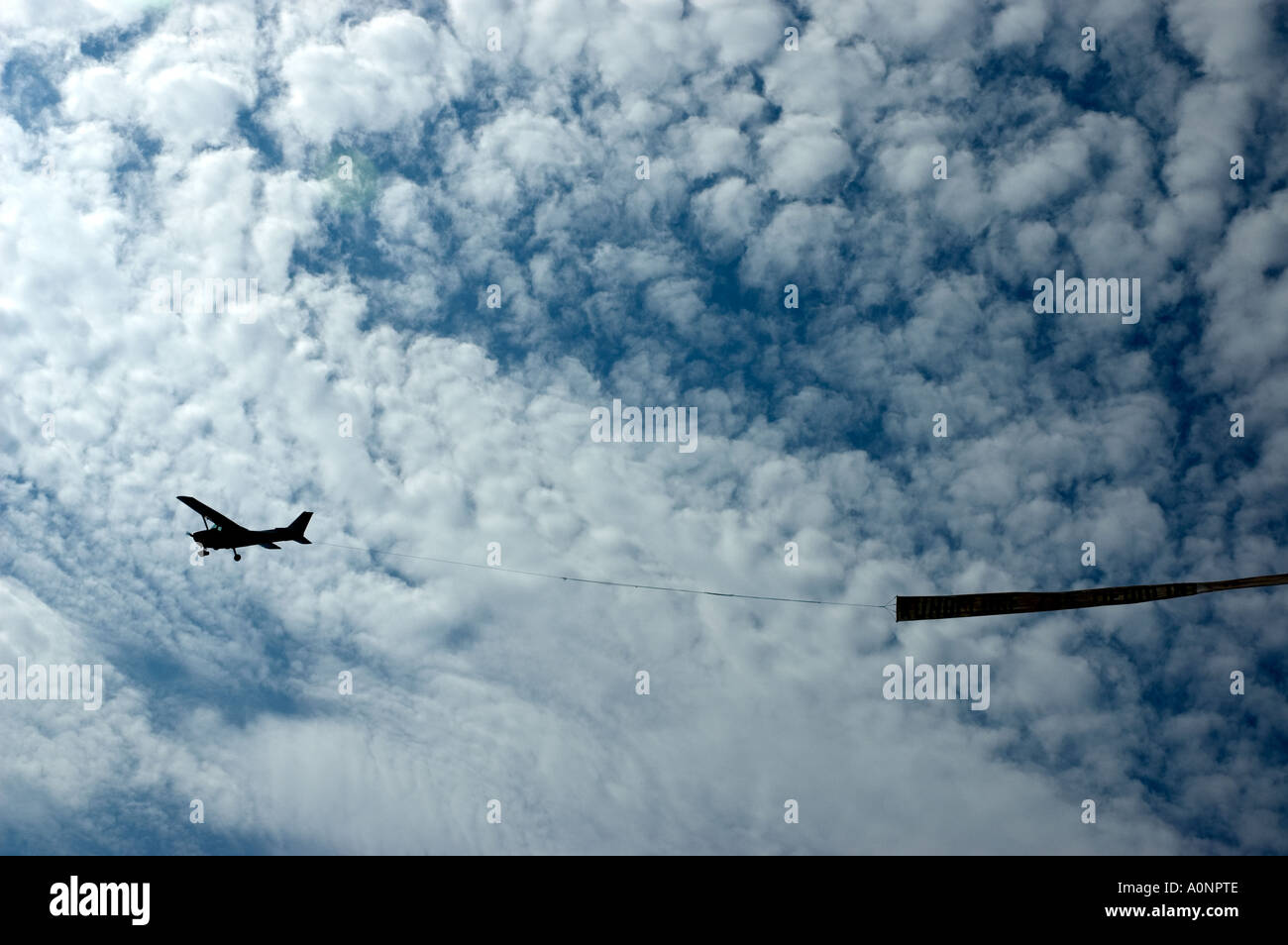 Airplane With Banner Advertisement Croatia Stock Photo 5736973
