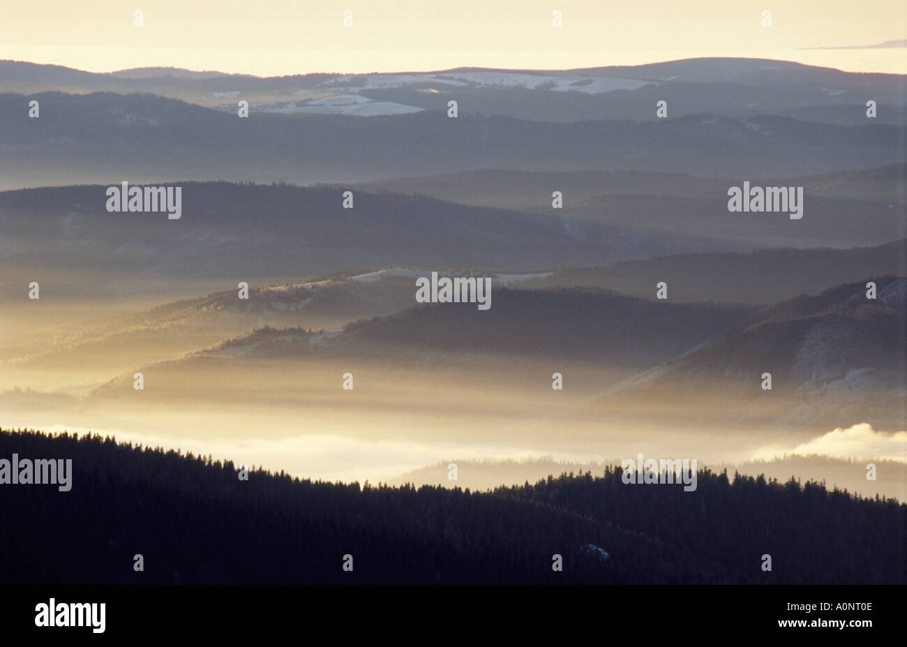 Morning Inversion at Podbrezova Valley Stock Photo - Alamy