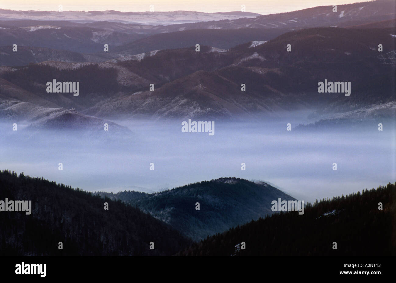 Morning Inversion at Podbrezova Valley Stock Photo - Alamy