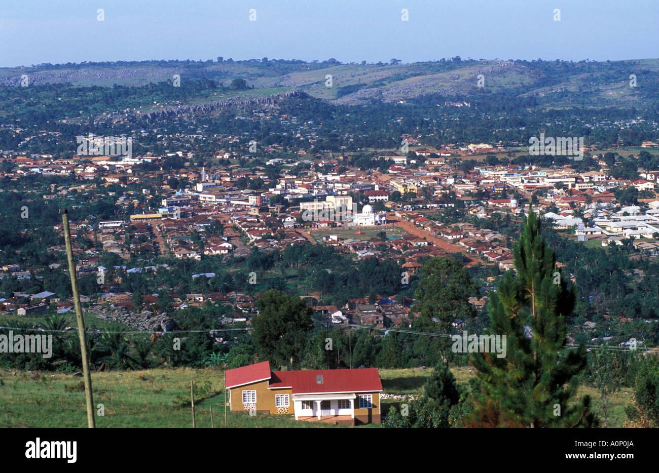 An elevated view on Bukoba Stock Photo