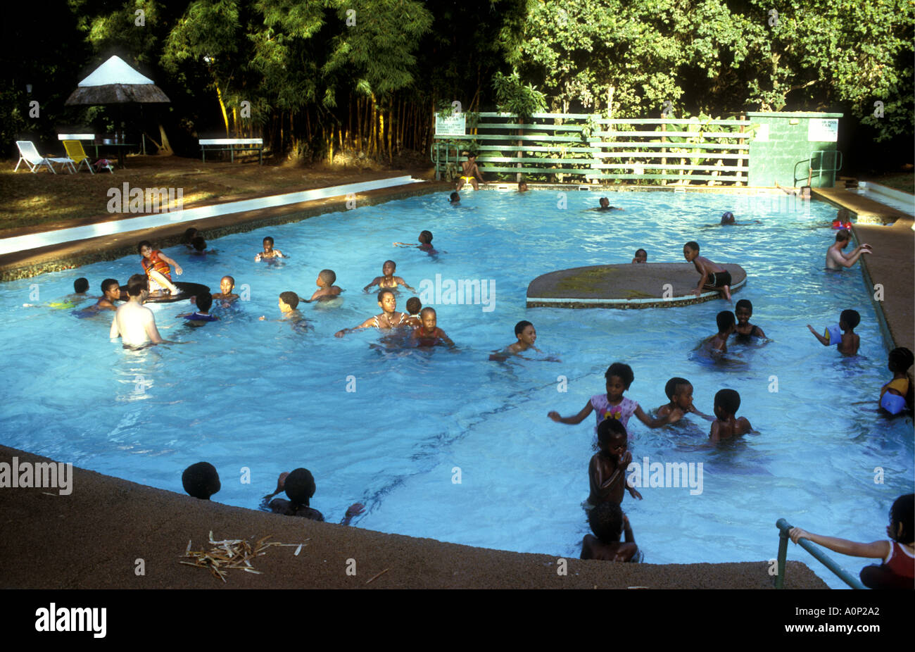 A public swimming pool in Mbabane Swaziland southern Africa Stock Photo