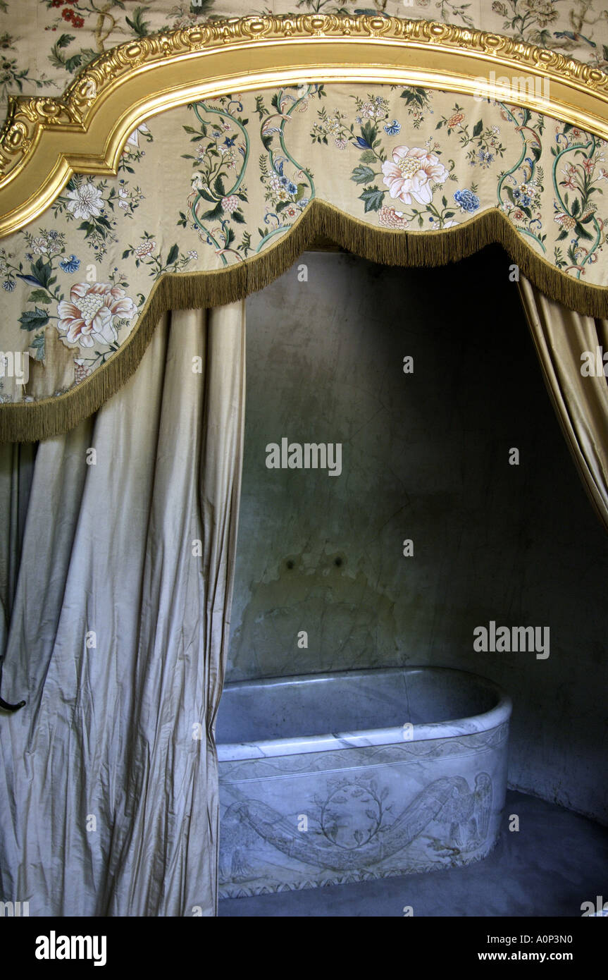 Turin a bathroom of the palazzina di caccia di Stupinigi former Savoy hunting lodge designed by architect Juvarra Stock Photo