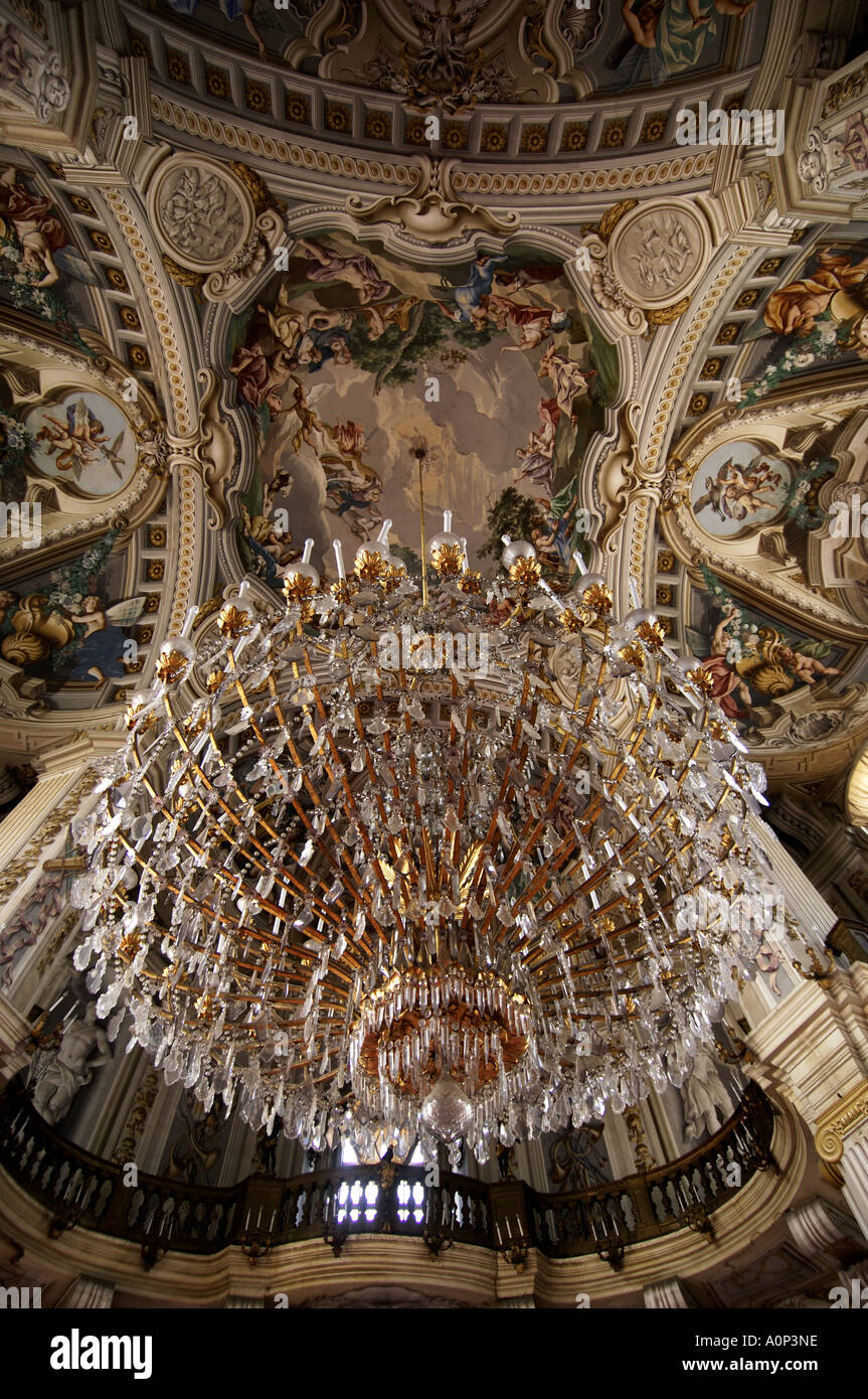Turin the central hall or salone centrale of the palazzina di caccia di Stupinigi former Savoy hunting lodge Stock Photo