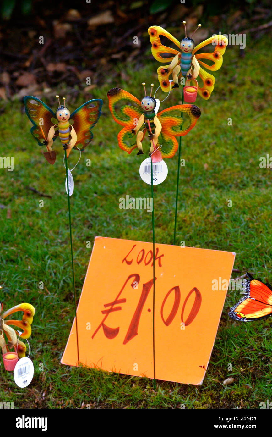 Toys for sale at rural event in Gelli Aur Country Park Carmarthenshire West Wales UK Stock Photo