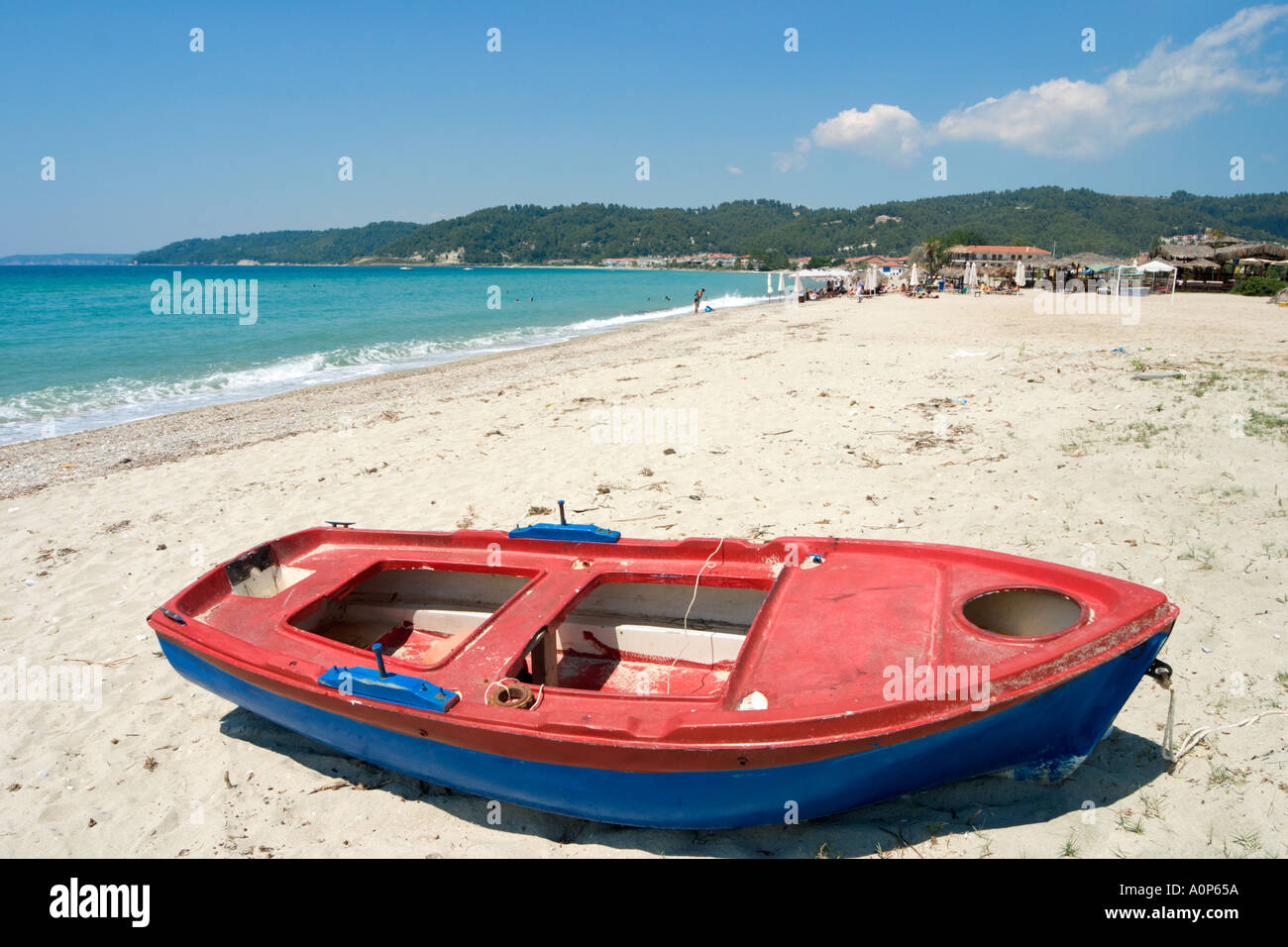 Beach, Fourka, Kassandra Peninsula, Halkidiki, Greece Stock Photo