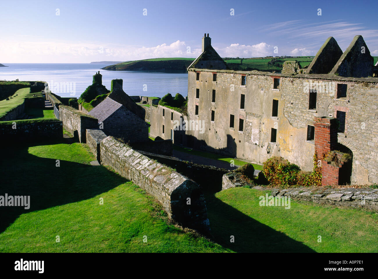 Charles Fort, Kinsale, County Cork, Ireland. Looking south to the outer mouth of Kinsale Harbour