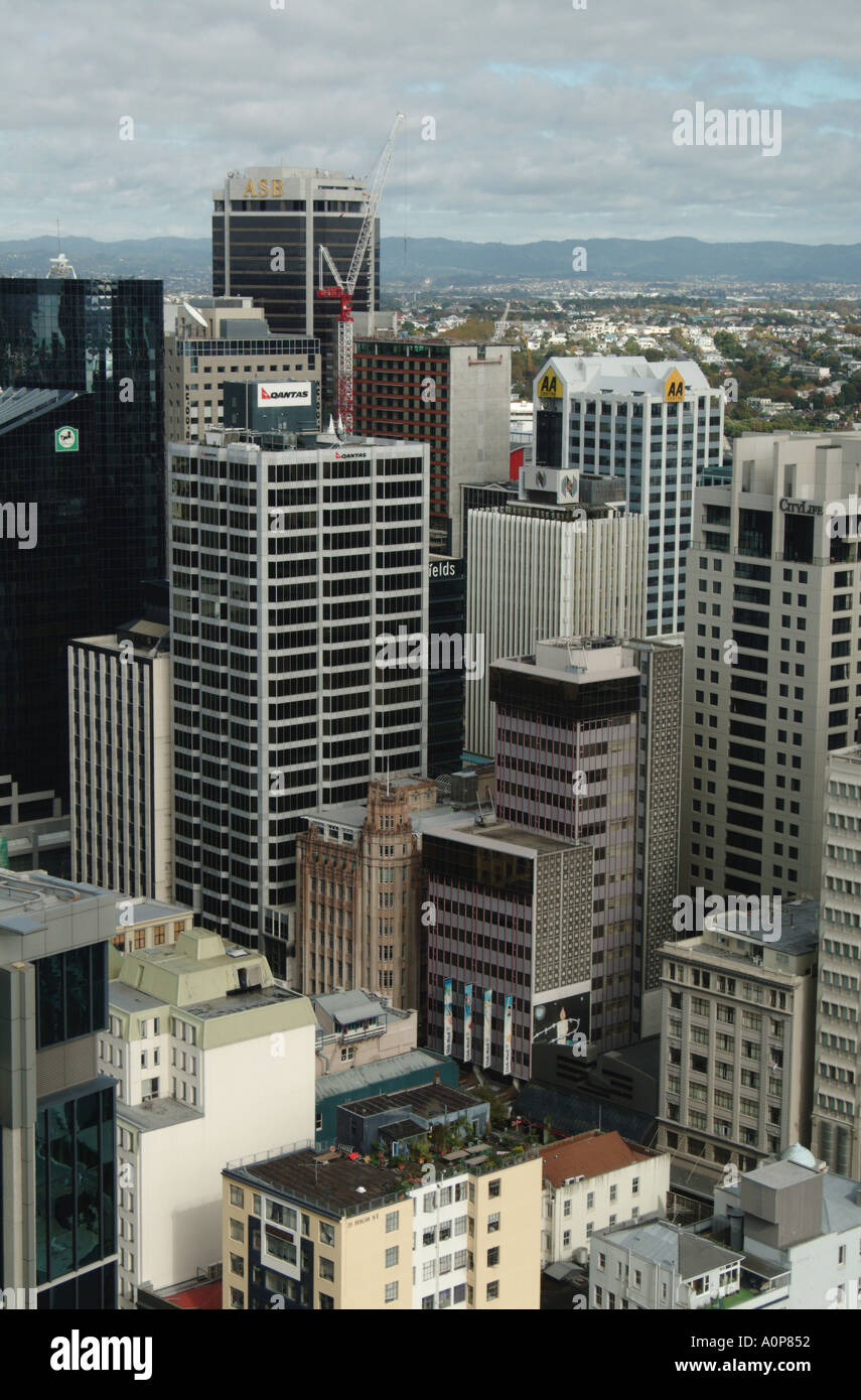 Auckland downtown office towers Auckland city New Zealand Stock Photo