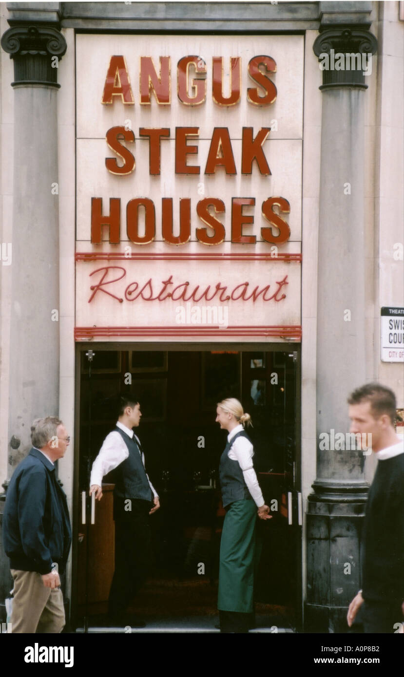 Angus steak houses restaurant Leicester Square London England UK Europe Stock Photo