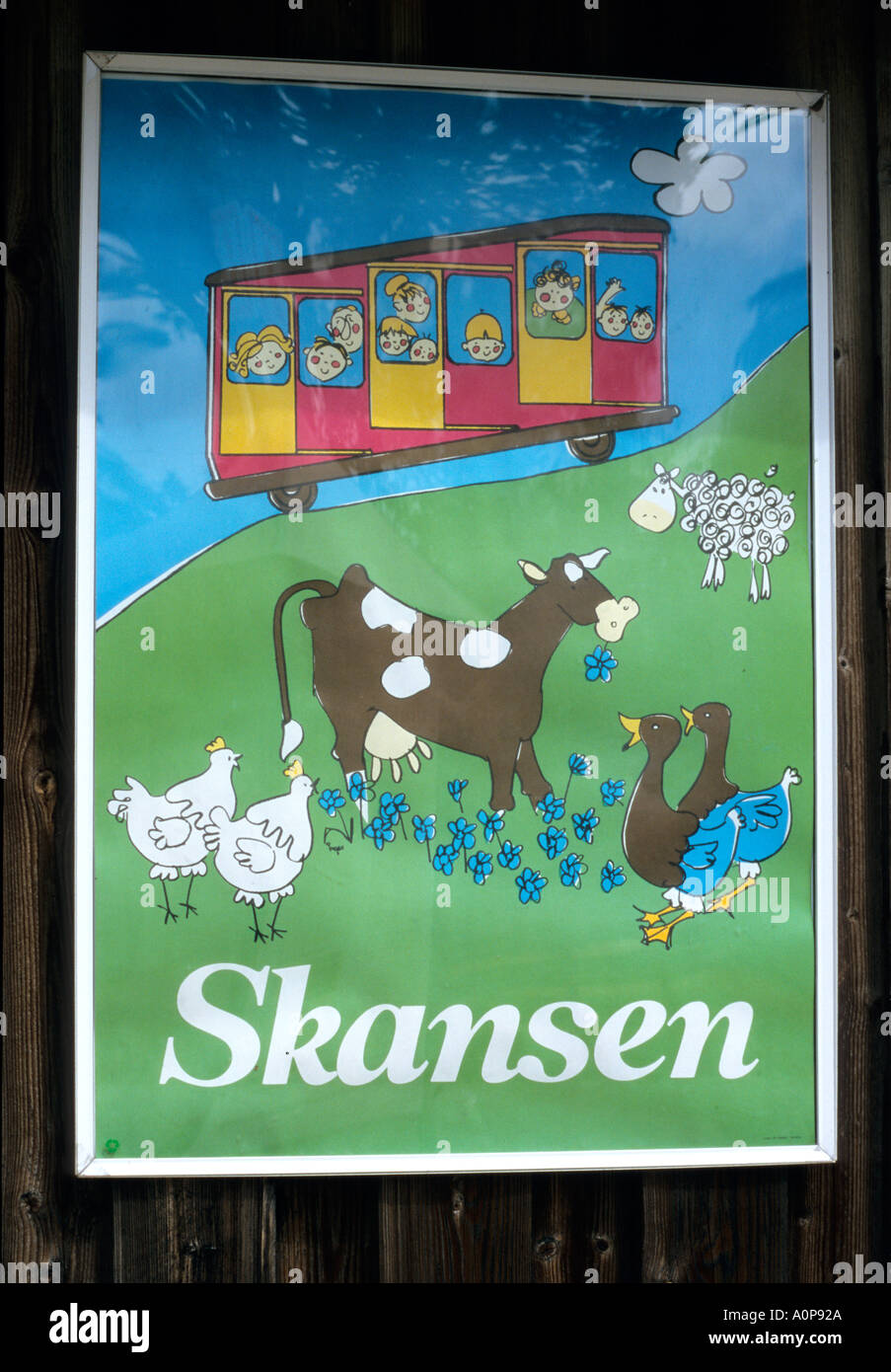 At the Skansen living museum,in Stockholm,Sweden Traditional costume is worn and lifestyle followed Stock Photo