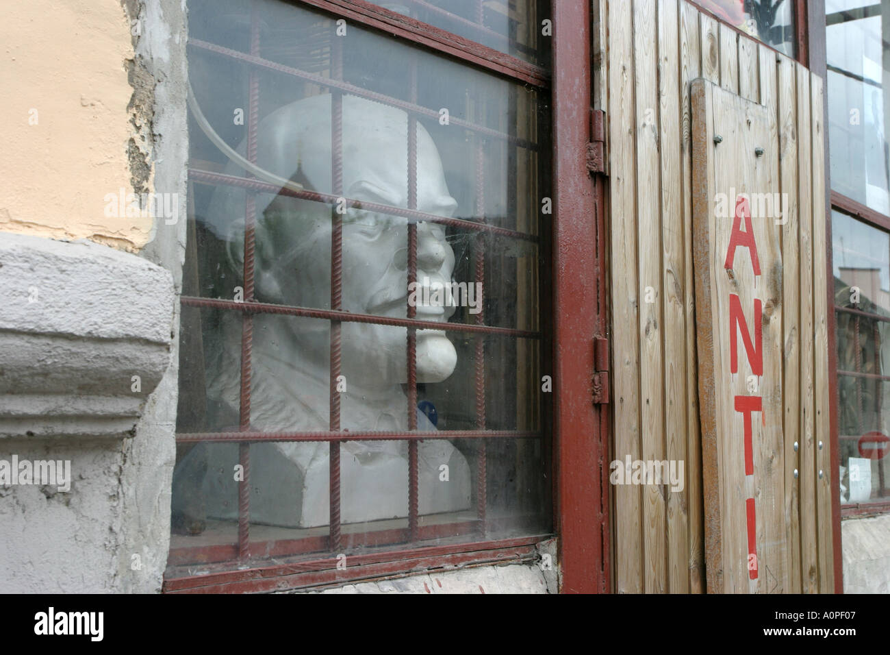 Statue of Lenin in an old junk shop in Vilnius Lithuania Stock Photo ...