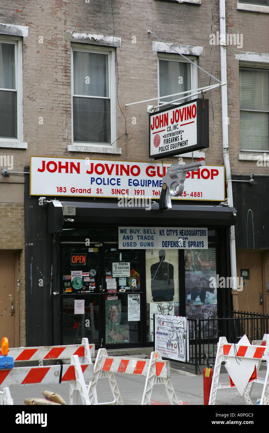 New York City Gun and Police Supplies Store Shop Manhattan island NYC USA America Gun control