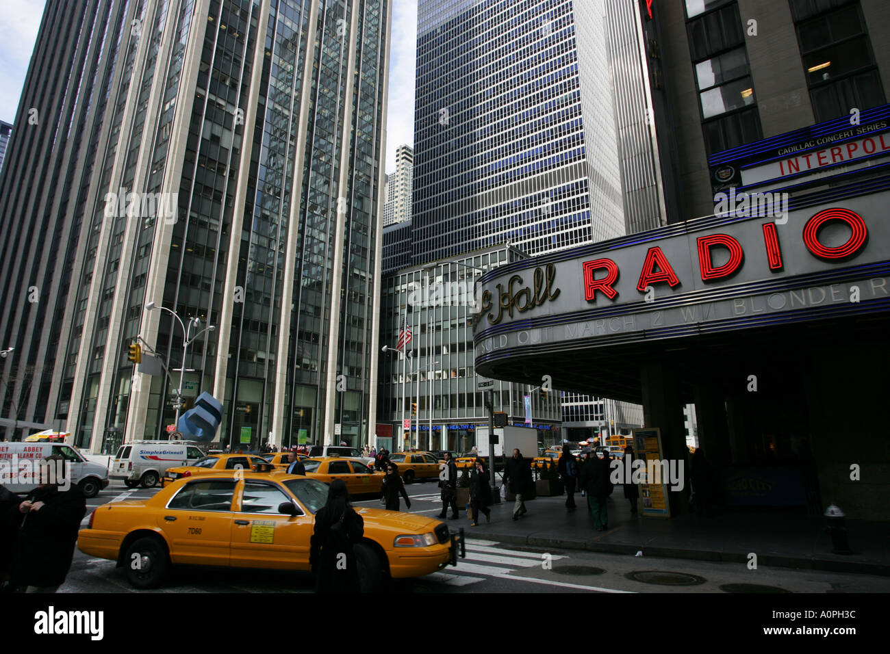 Famous New York City landmark the Radio City Music Hall building broadway  NYC USA America Stock Photo - Alamy